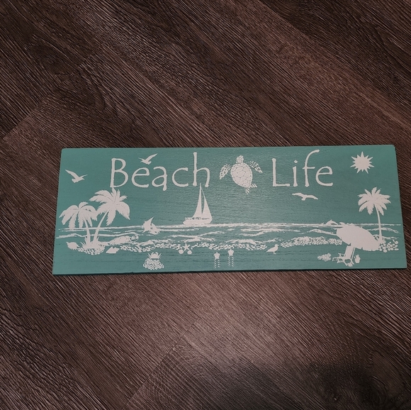 BEACH LIFE wall decor for nautical or coastal home/ office - Picture 2 of 7